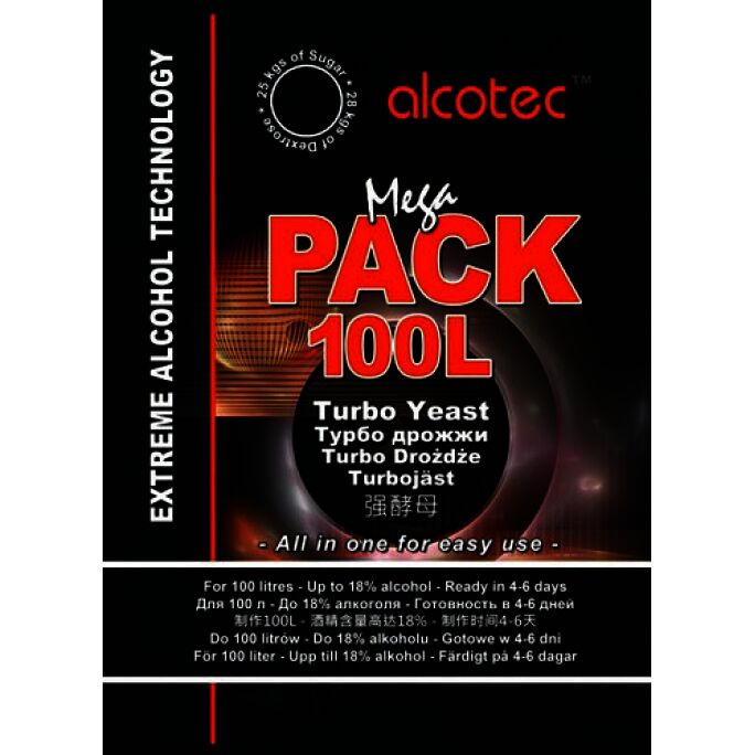 Турбо дрожжи Alcotec Mega Pack 100 л, Изображение 1
