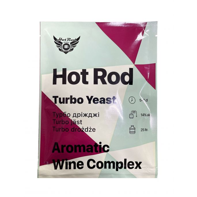 Винні дріжджі Hot Rod Aromatic Wine Complex на 25 л (40г), 105 грн., Изображение 1 Винні дріжджі Hot Rod Aromatic Wine Complex на 25 л (40г), Изображение 1